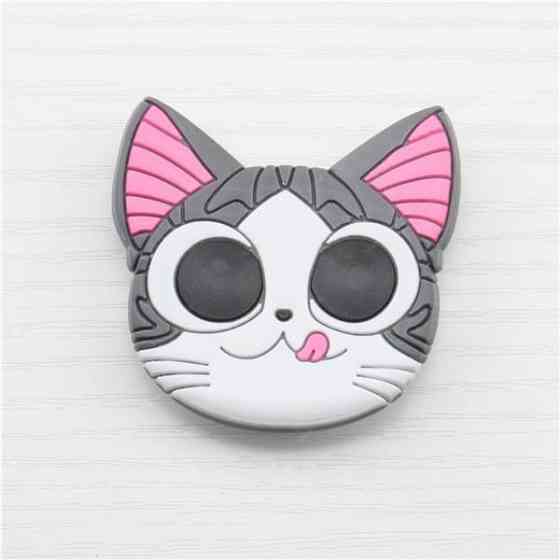 Попсокет PopSocket 3D ZucZug держатель для телефона (Серия коты, Серый веселый кот) Николаев