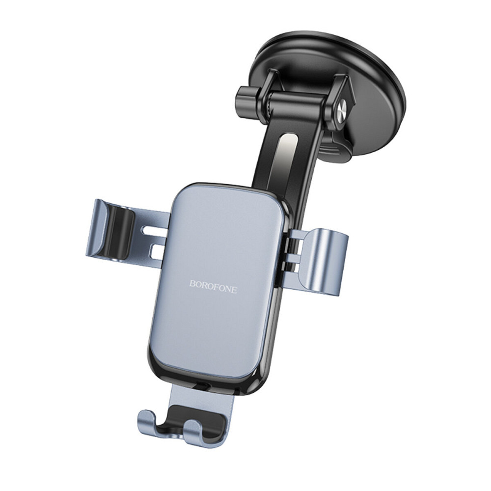 Тримач для мобільного BOROFONE BH95 Warrior gravity car holder(center console) Black Metal Gray (6941991105340) Київ - фото 4