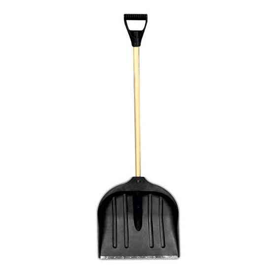 Grad Лопата для снега/зерна пластиковая с оцинкованной планкой Standard 490×495мм с деревянным Киев