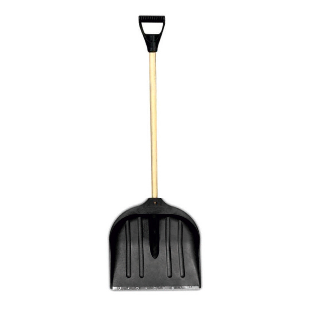 Grad Лопата для снега/зерна пластиковая с оцинкованной планкой Standard 490×495мм с деревянным Київ - фото 1