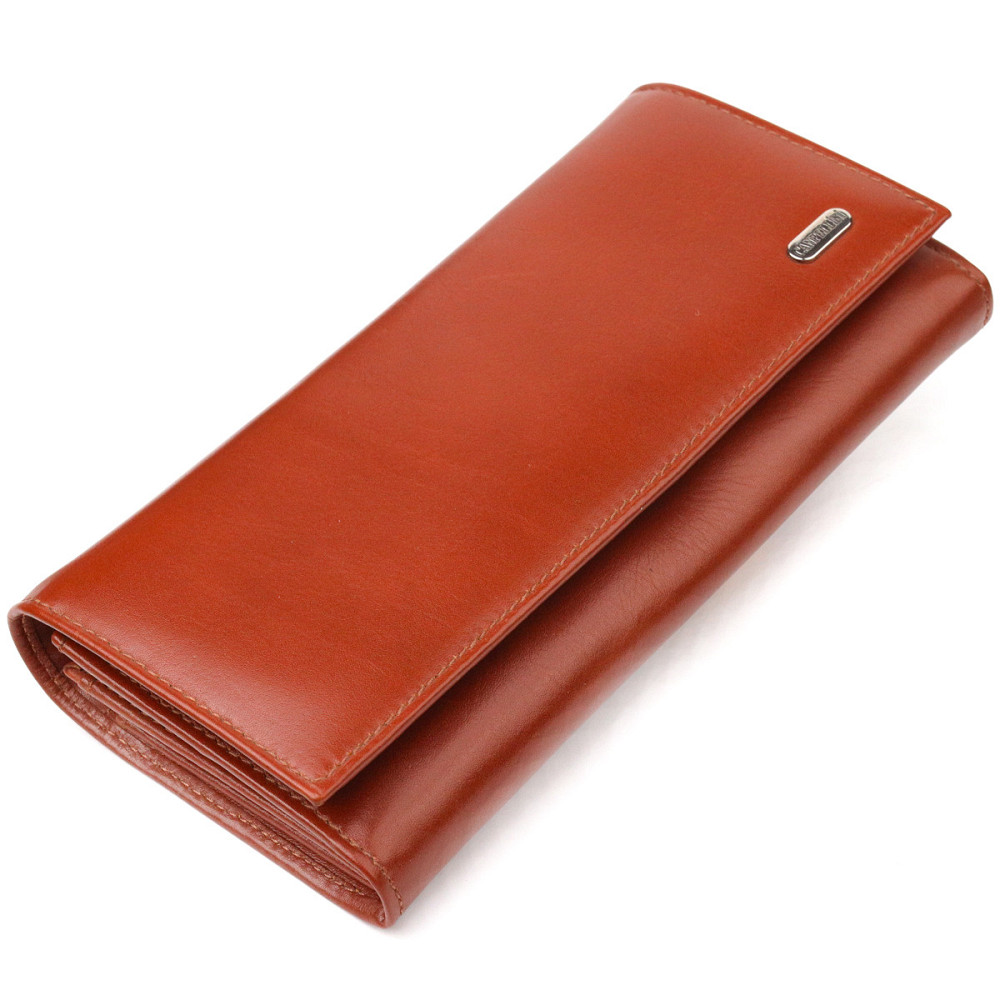 Женский кожаный кошелек для карт купюр и монет CANPELLINI 21532 Коричневый Киев - изображение 1