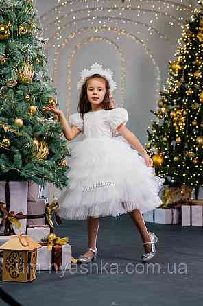 Платье Белое нарядное с блестками для девочки Кривой Рог