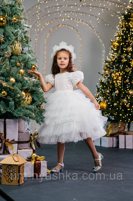 Платье Белое нарядное с блестками для девочки Кривой Рог - изображение 5