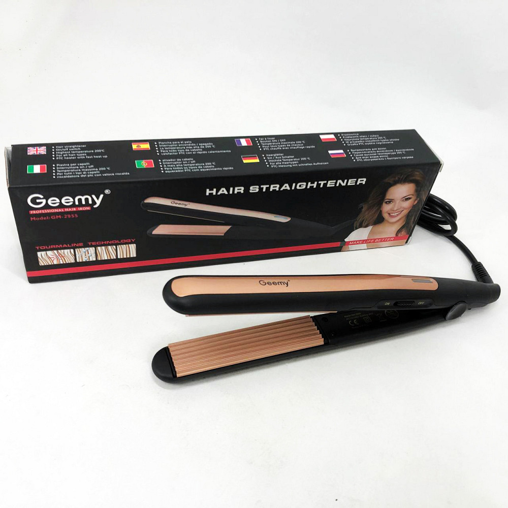 Праска-випрямляч для випрямлення Gemei, Щипці для кучерявого волосся, Дбайливий випрямляч волосся QV-71 Львів - фото 14