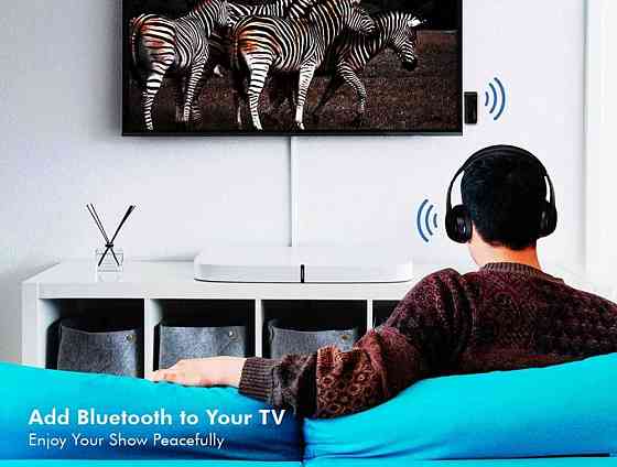 Bluetooth передатчик LogiLink BT0061 5.1 с AUX выходом для проводных наушников и авиационным плагом черный Киев