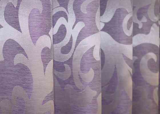 Комплект коротких штор VR-Textil Жаккард Вензель № 295ш Сиреневый 130х170 см 2 шт (35-0198) Киев
