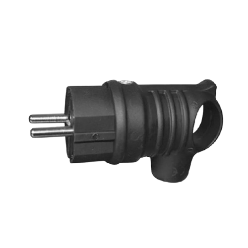 Вилка з ручкою 2Р+РЕ 16А каучук Лезард Житомир - изображение 1