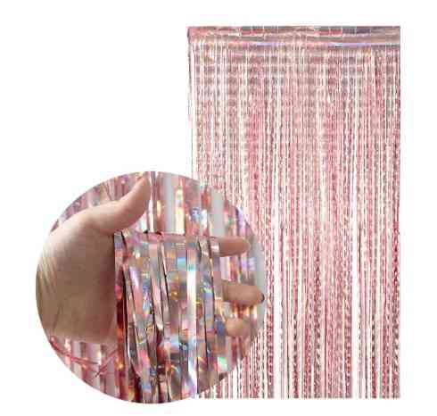 Дождик для фотозоны с голограммой 3 м на 1 м розовое золото Киев
