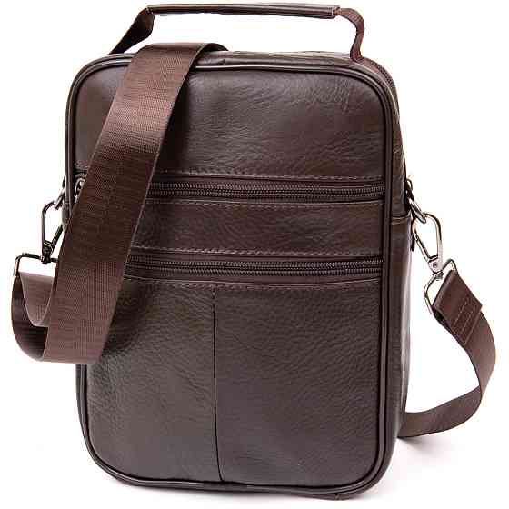 Мессенджер чоловічий вертикальний Коричневий (Vintage) Київ