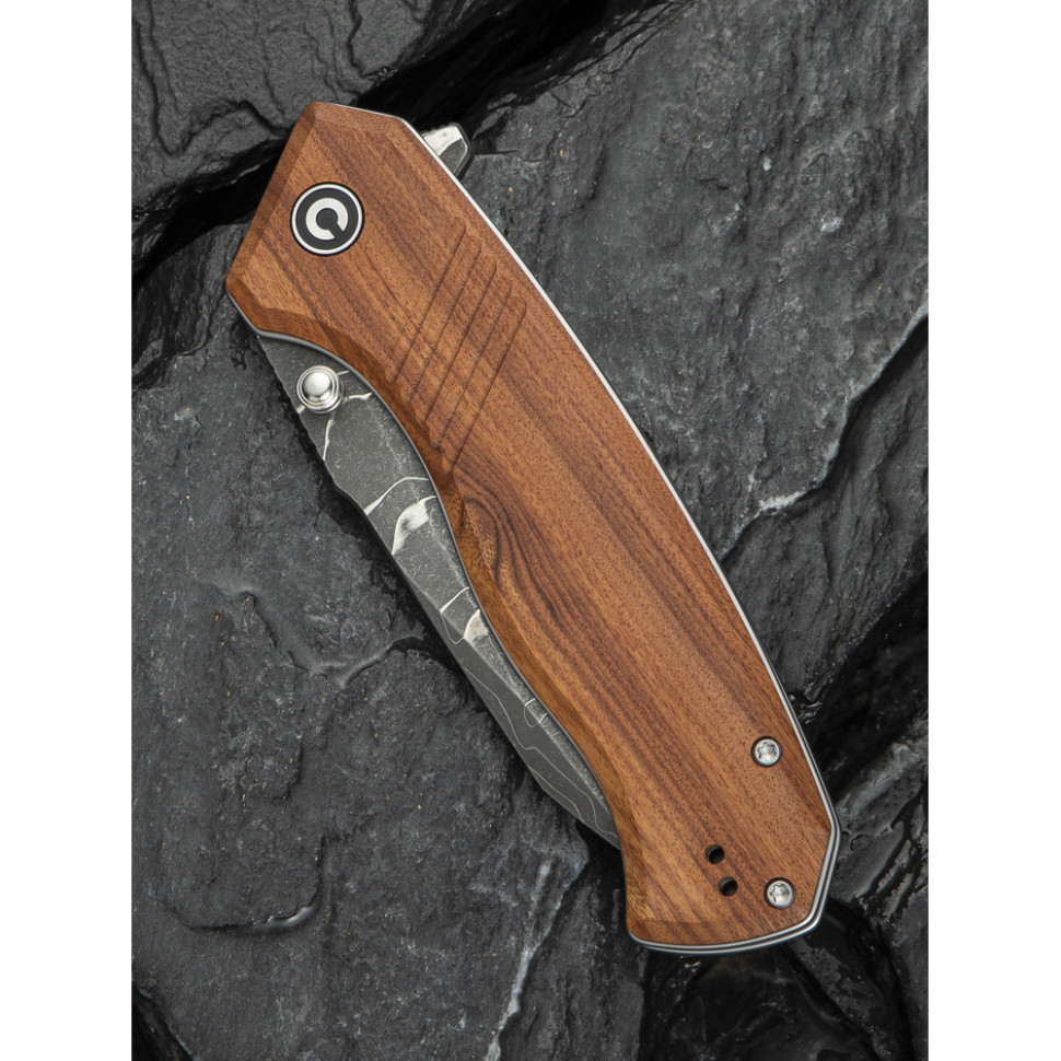 Ніж складаний туристичний Civivi Placoid, (9.3 см) Damascus / Guibourtia Wood Київ - фото 13