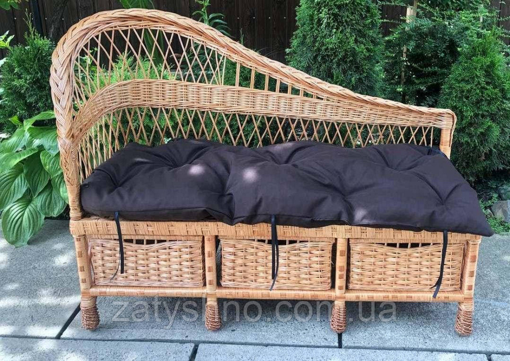 Диван плетеный  с шухлядами  и накидками Киев - изображение 6