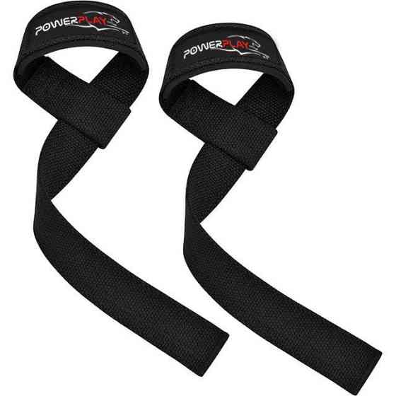Лямки для тяги PowerPlay 7065 Classic Lifting Gym Straps Чорні Кам'янське