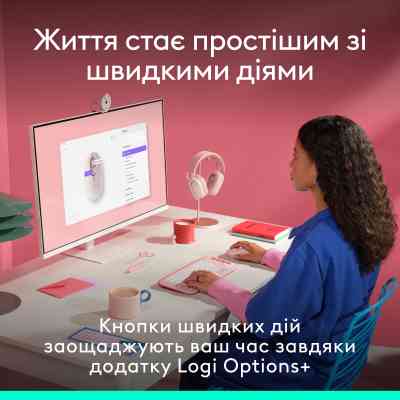 Мишка Logitech POP Mouse With Emoji Bluetooth Rose (910-007413) Вінниця
