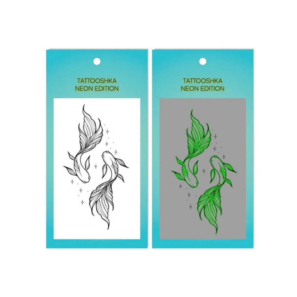 Набор временных татуировок «Рыбки неоновые» L-72 Винница - изображение 1