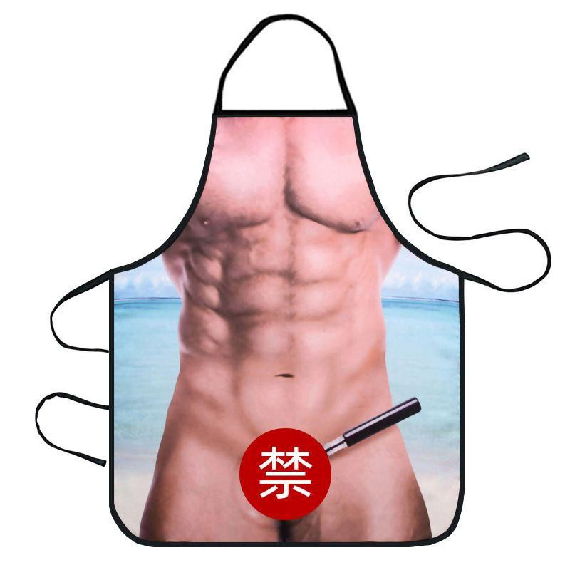 Фартух чоловічий з приколом з принтом чоловічий торс 75 на 55 см різнобарвний Київ - фото 4