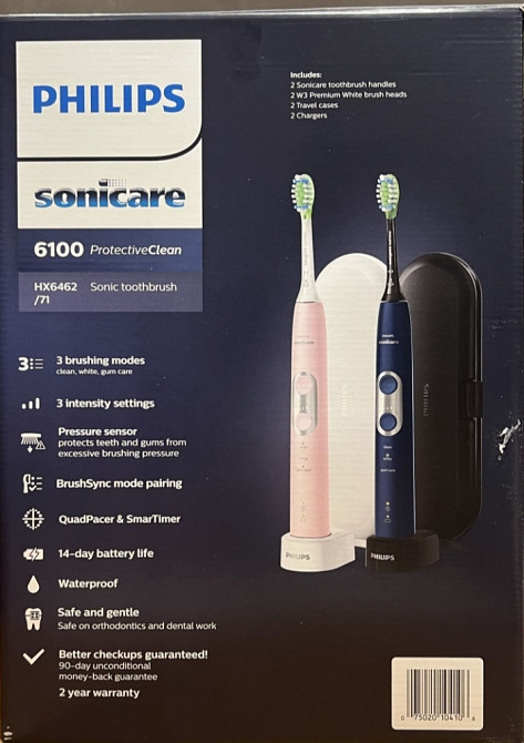 Електрична зубна Щітка: Phillips Sonicare 6100 Pink&Blue. Київ - фото 2