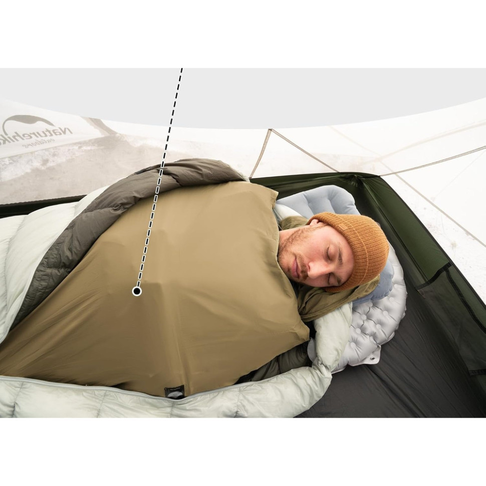 Підкладка для спального мішка Naturehike CNH22SD016, нейлон, коричнева Київ - фото 2