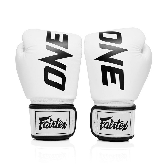 Боксерські рукавиці Fairtex BGV1-ONE (натуральна шкіра) White 14 унцій (бинти в комплекті) Кам'янське - фото 3