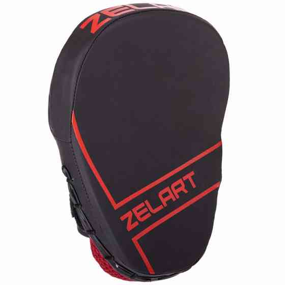 Лапа вигнута для боксу та єдиноборств Zelart VL-3148 25x18x5 см чорний-червоний Київ