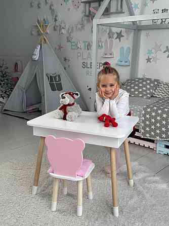 Комплект столика з ящиком і стільця для дівчачої кімнати Киев
