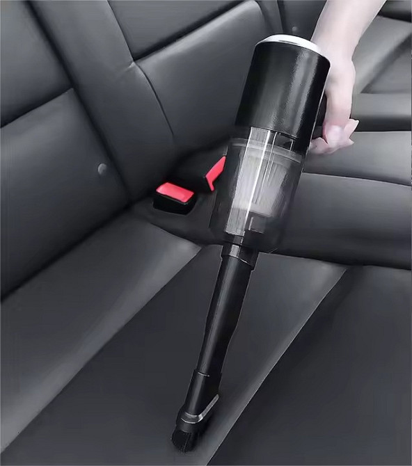 Пилосос автомобільний 120 Вт. Акумуляторний, портативний безпровідний ручний пилосос в автомобіль, чорний Кам'янець-Подільський - фото 9