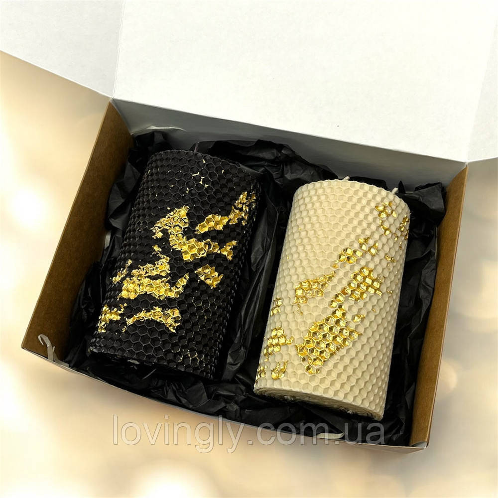 Преміальний набір свічок з вощини - подарунок на весілля та річницю Ірпінь - фото 2