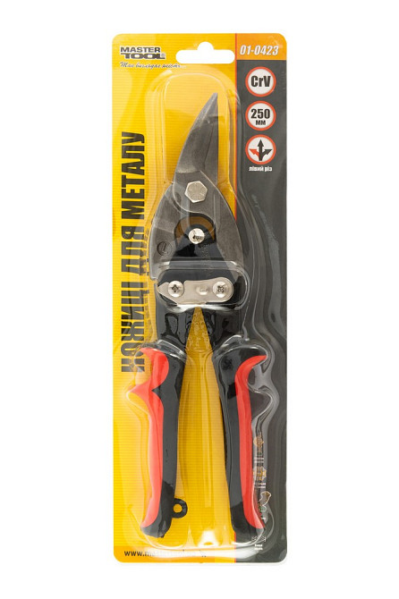 Ножиці для металу MASTERTOOL CrV 250 мм лівий різ 01-0423 Коломыя - изображение 4