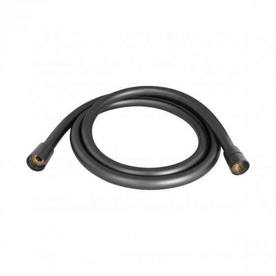 Шланг для ручного душу полімер Qtap Hadice 1600 мм прямокутний QTHADPVC160G Graphite Харків