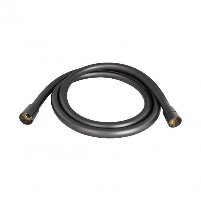 Шланг для ручного душу полімер Qtap Hadice 1600 мм прямокутний QTHADPVC160G Graphite Харків - фото 1
