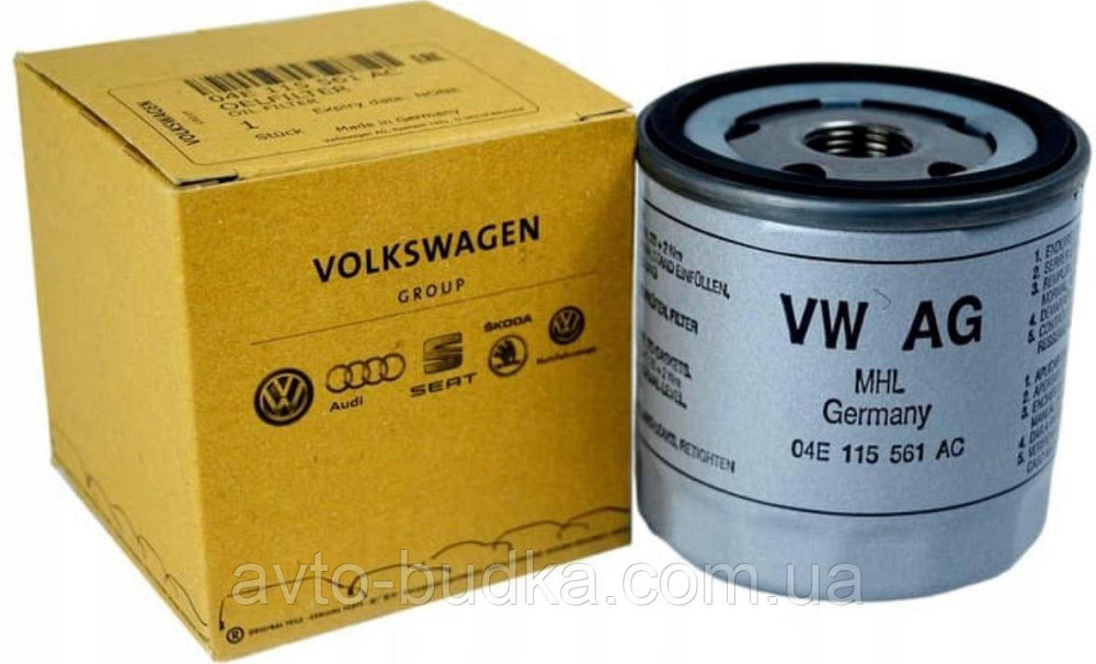 Фільтр масляний на Volkswagen Golf VII 2012-2020 двигун 1.0Tsi; 1.2Tsi; 1.4Tsi; 1.5Tsi; 1.6; VAG Original 04E115561AC Новий Розділ - фото 2