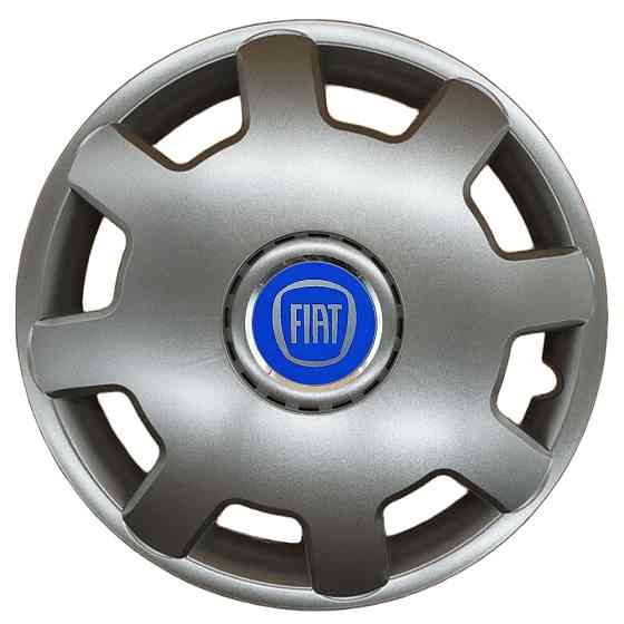 Автомобильные модельные колпаки R13 Fiat (синий) 105 4шт, SJS, серебристые Киев