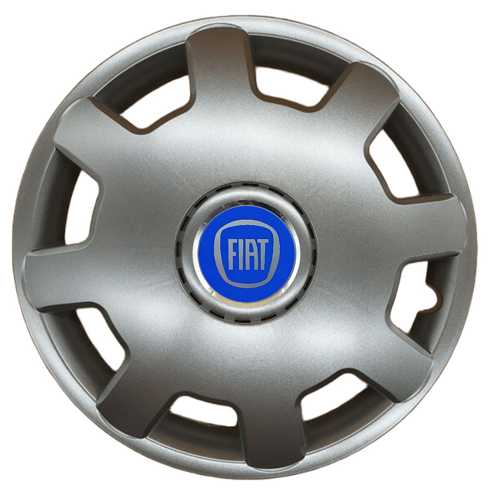Автомобільні модельні ковпаки R13 Fiat (синій) 105 4шт, SJS, сріблясті Київ - фото 1