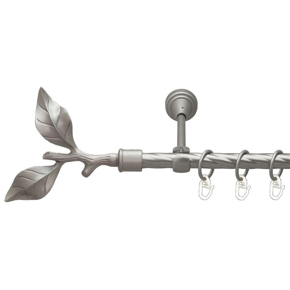 Карниз Orvit Листок Троянди металевий однорядний відкритий скручена труба кільце металеве Сатин 16 мм 200 см Львов - изображение 1