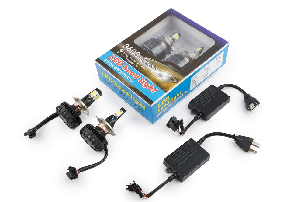 Лампы диодные автомобильные H4 (пара) (12V 3600 LUMENS, три кристалла, принуд. охлаждение) (аналог ксенона) Мукачево - изображение 1