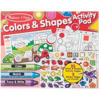 Набор для творчества Melissa&Doug Альбом раскрасок-наклеек Цвета и фигуры (MD8564) Винница