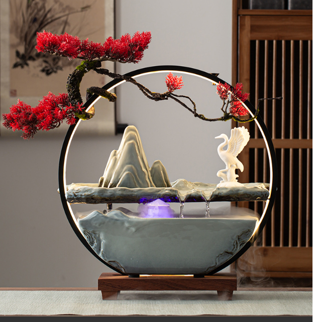 Водопад декоративный 48х50 см, Аквариум, фонтан, увлажнитель воздуха, подставка для конусов, светильник 5в1!! Кременчуг - изображение 2