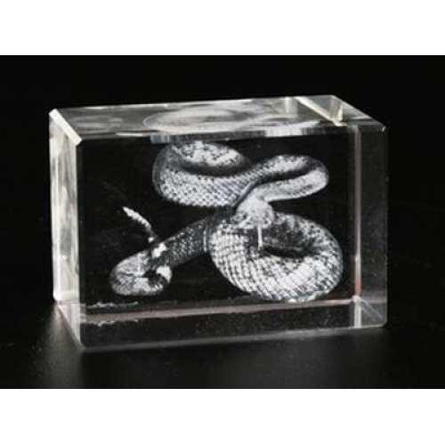 Кришталева фігурка з голограмою Змія Київ - фото 1