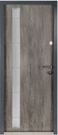 Двері вхідні Артіз ПРЕСТИЖ ПВХ Дуб шато + склопакет 860х2050 мм Київ