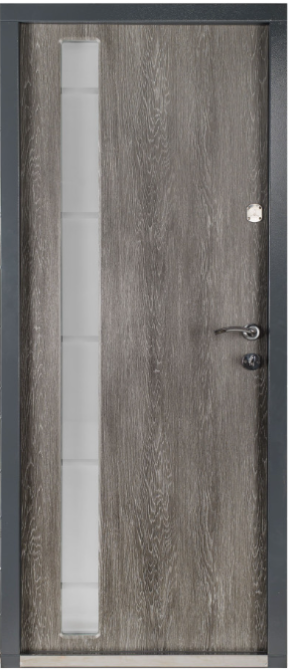 Дверь входная Артиз ПРЕСТИЖ ПВХ Дуб шато + стеклопакет 860х2050 мм Киев - изображение 2