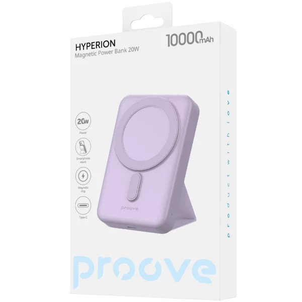 Універсальна мобільна батарея Proove Hyperion 20 W 10000 mAh Purple (PBHN15020009) ( 10716 ) Харьков - изображение 6
