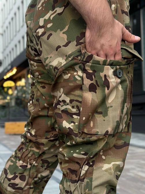 Тактичний чоловічий літній костюм Гірка мультикам ріп стоп вітрозахисний куртка штани Львів - фото 7