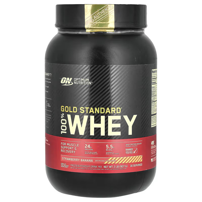 Протеїн Optimum Nutrition Gold Standard 100% Whey 908 g (Strawberry banana) Луцьк - фото 1