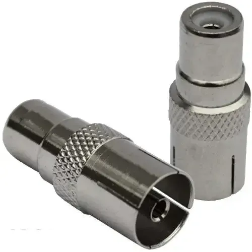 Переходник гнездо RCA - гнездо TV, корпус металл Полтава - изображение 1