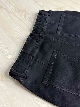 Джинси жіночі Ladyn 836 MOM на резинці розсип камінців великі розміри чорні, чорний, 42., 42, 120 см, 140 см Київ