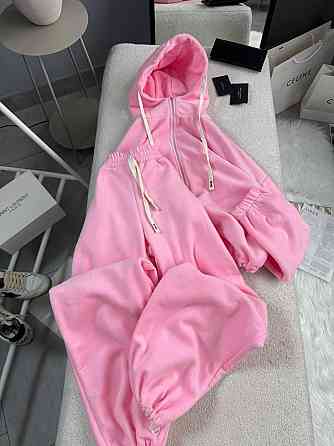 Женский теплый повседневный костюм двойка: кофта и брюки из двухстороннего флиса Розовый, 42/46 Одесса