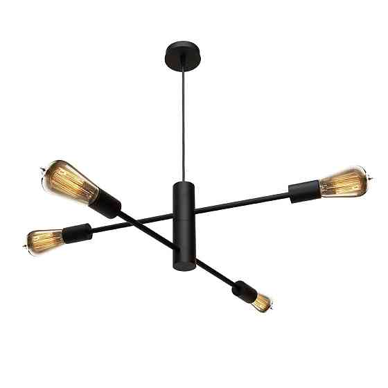 Люстра подвесная MSK Electric Asket на четыре плафона Е27 NL 6120-4 BK черная Одесса