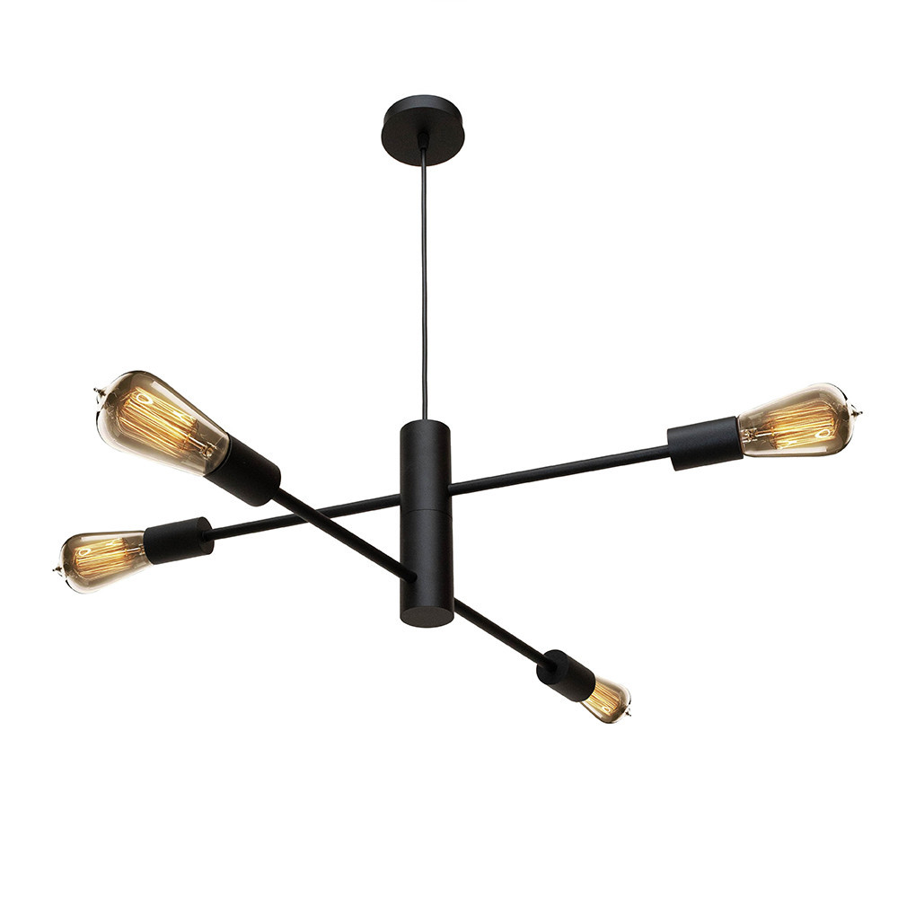 Люстра подвесная MSK Electric Asket на четыре плафона Е27 NL 6120-4 BK черная Одесса - изображение 4