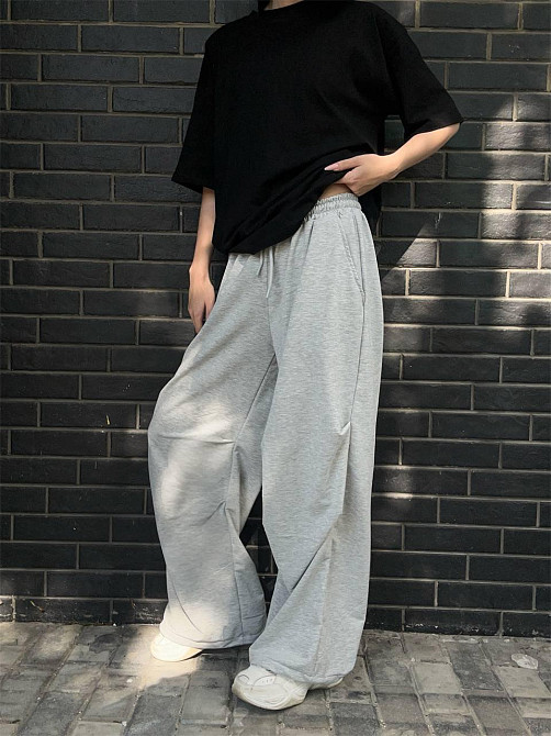 Жіночі стильні оверсайз штани двонитка Одеса - фото 5