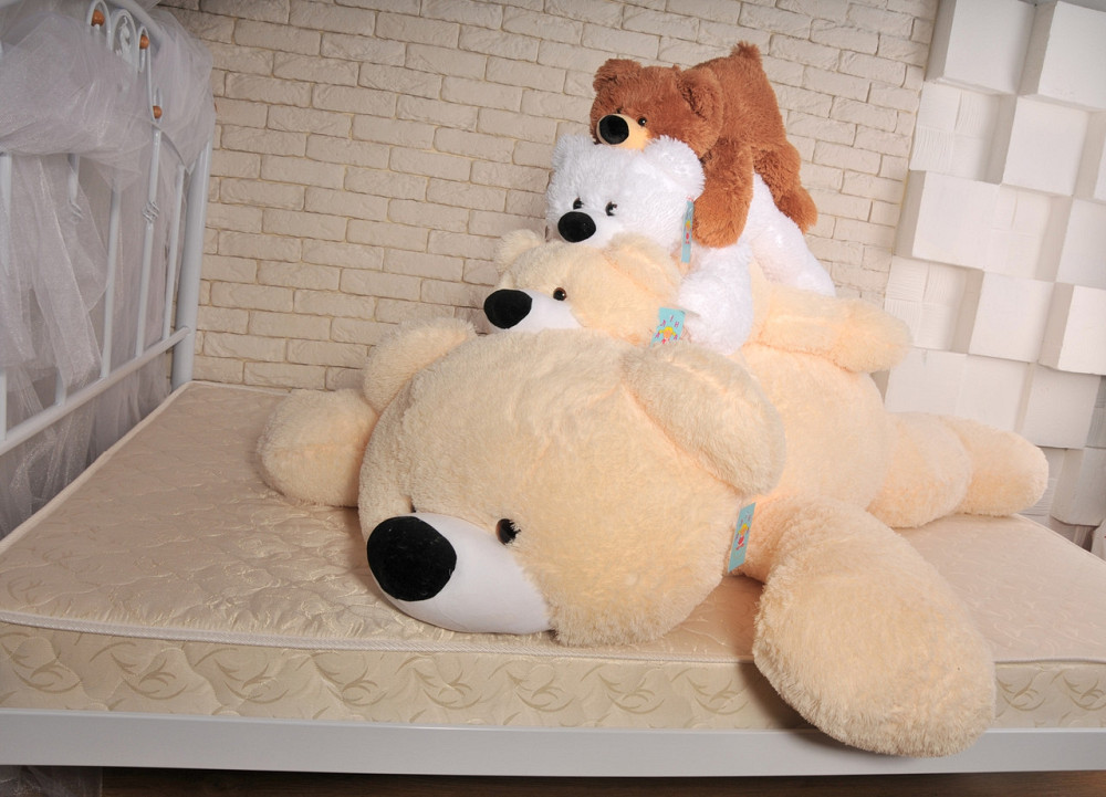 Большая мягкая игрушка медведь Алина Умка 120 см персиковый Киев - изображение 2