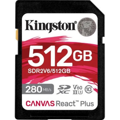 Карта памяти Kingston 512GB SDXC class 10 UHS-II U3 Canvas React Plus (SDR2V6/512GB) Винница - изображение 1